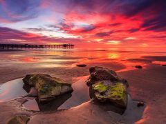 Fiery Sunset Low Tide At Scripps Pier T20 Zvj7Aj - California Locals