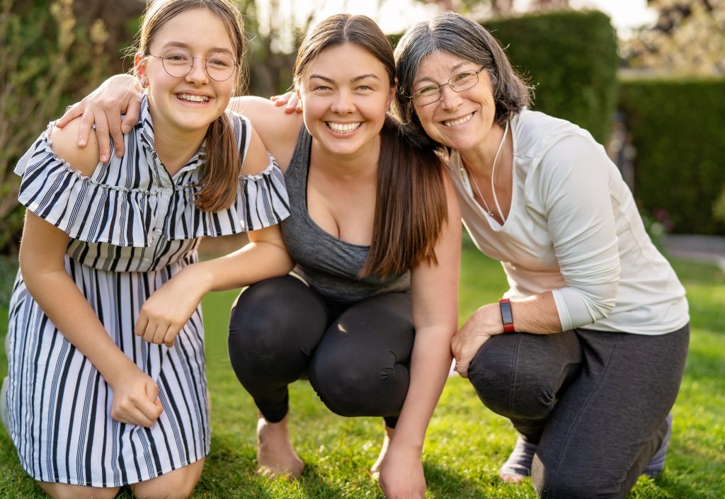 Outdoors Portrait Of Daughter Mother And Grandmother Having Fun In Their Garden Happy Positive Family T20 1No1Av - California Locals